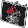 Georgia Bulldogs Hitch Cover Class II and Class III Metal Plugs